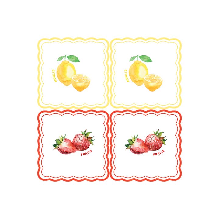 Opjet Paris - Wholesale Disposable napkin - Strawberry lemon paper napkin x201