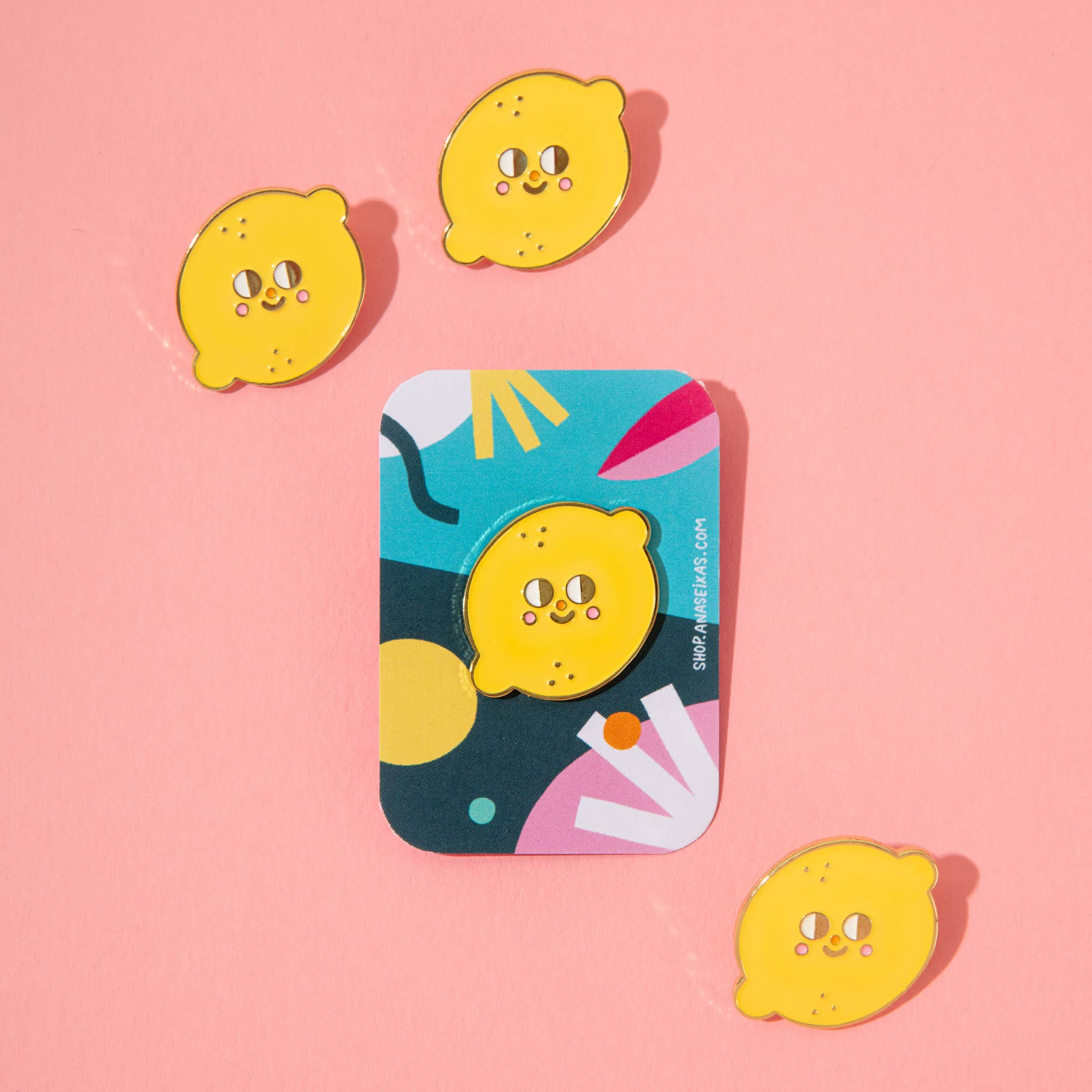 Ana Seixas - Venta al por mayor Botón/prendedor - Pin de esmalte con diseño de limón amarillo2