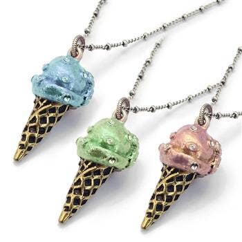Sweet Romance Jewelry – wholesale Pendant/charm necklace – Ice Cream Pendant Necklaces OL_N1453