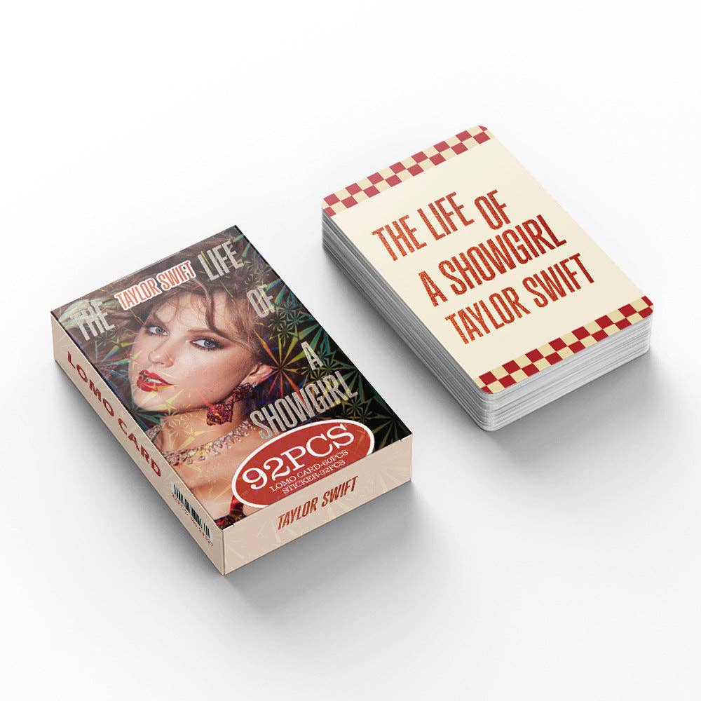Auraquise - Vente Jeux de cartes - Ensemble de Photocartes Taylor Swift « La Vie d'une Showgirl » 92pcs Cartes LOMO Recto-Verso Album Merch5