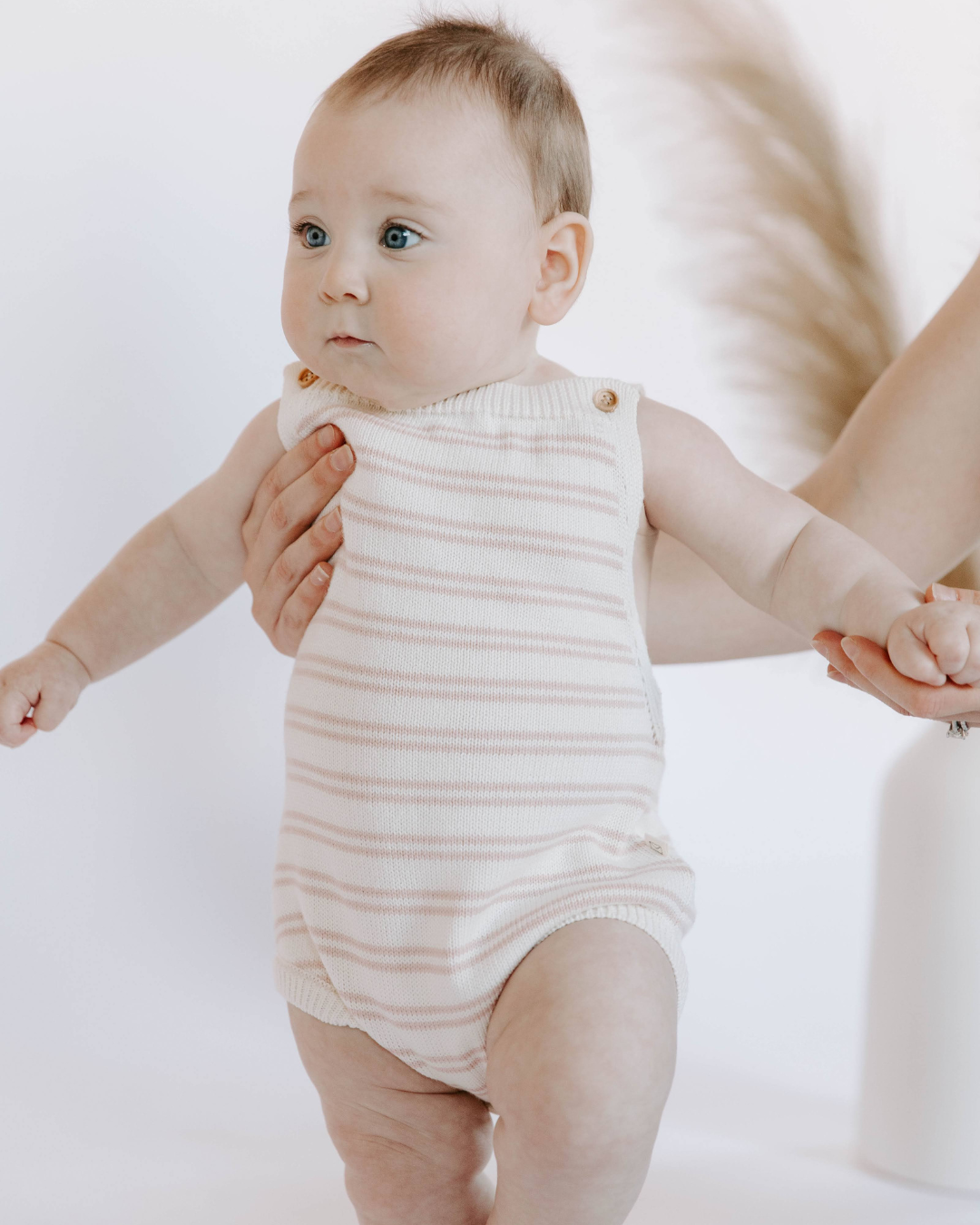 Dear Hayden – wholesale Overall - Baby – Bubbelromper i randig ekologisk bomullstrikå5
