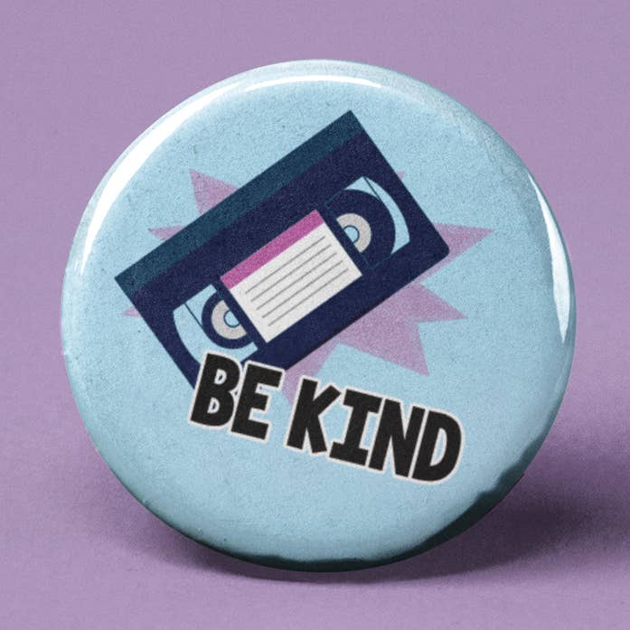 Be Kind Pinback Button for wholesale by The Pin Pal Club
