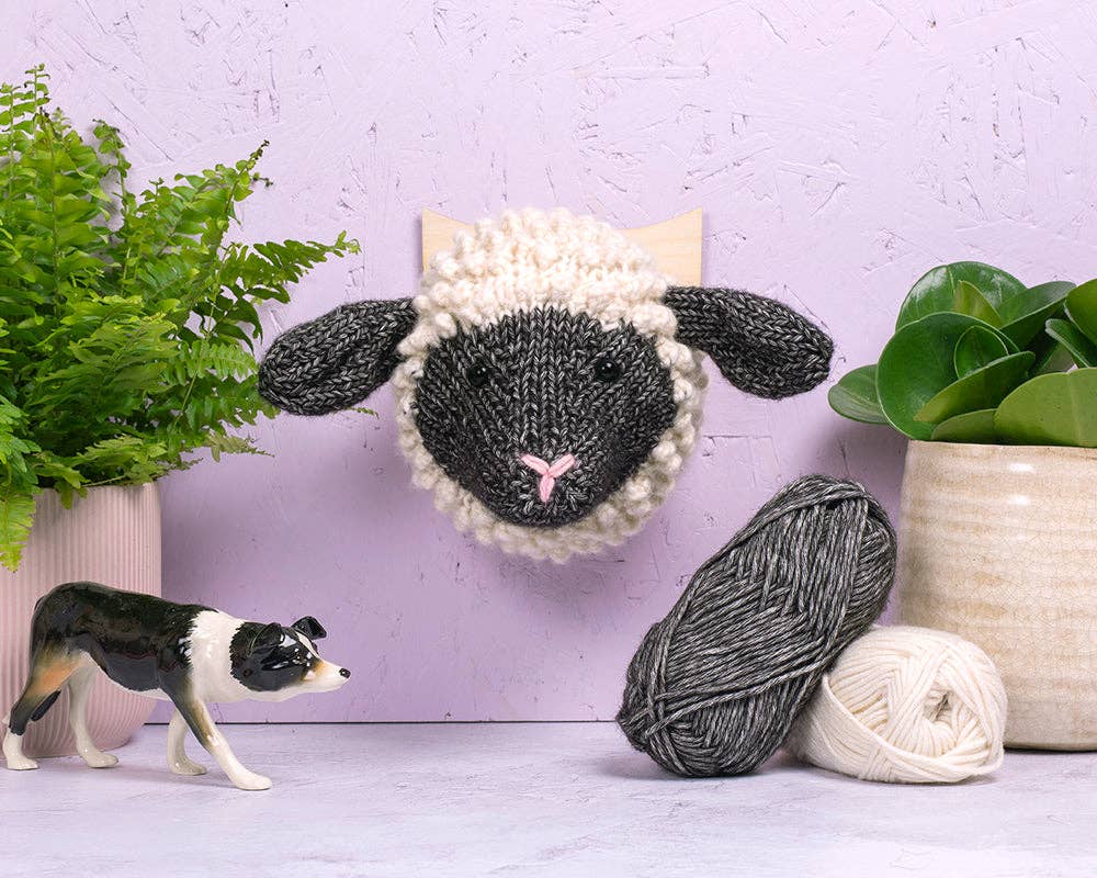 Sincerely Louise - Wholesale Knitting/Crochet Supplies - Mini Shropshire Sheep Head Knitting Kit