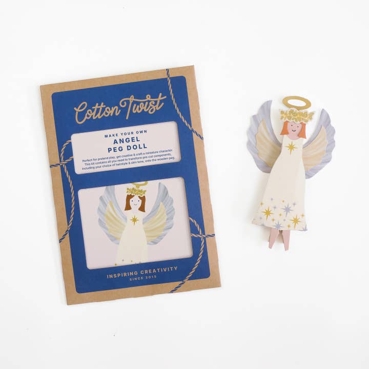 Cotton Twist (USA DUTIES PAID) - Wholesale DIY Craft Kit - Kids - Make Your Own Angel Peg Doll4
