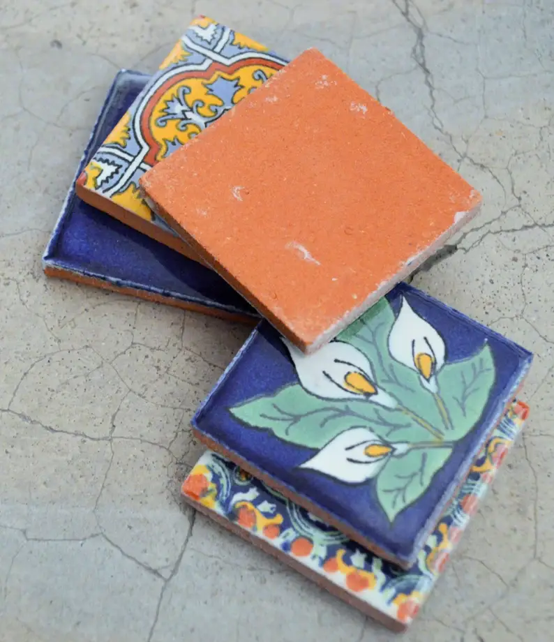Talavera Florida - Vente Carrelages muraux - Carreaux mexicains en céramique Talavera 5 x 5 cm1