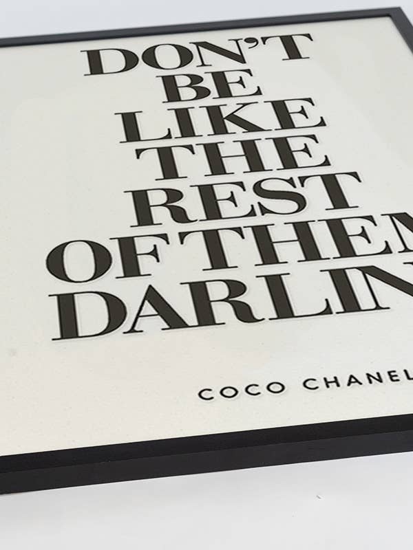 Ne soyez pas comme le reste de l'image. Impression murale avec cadre. pour la vente par Any Image