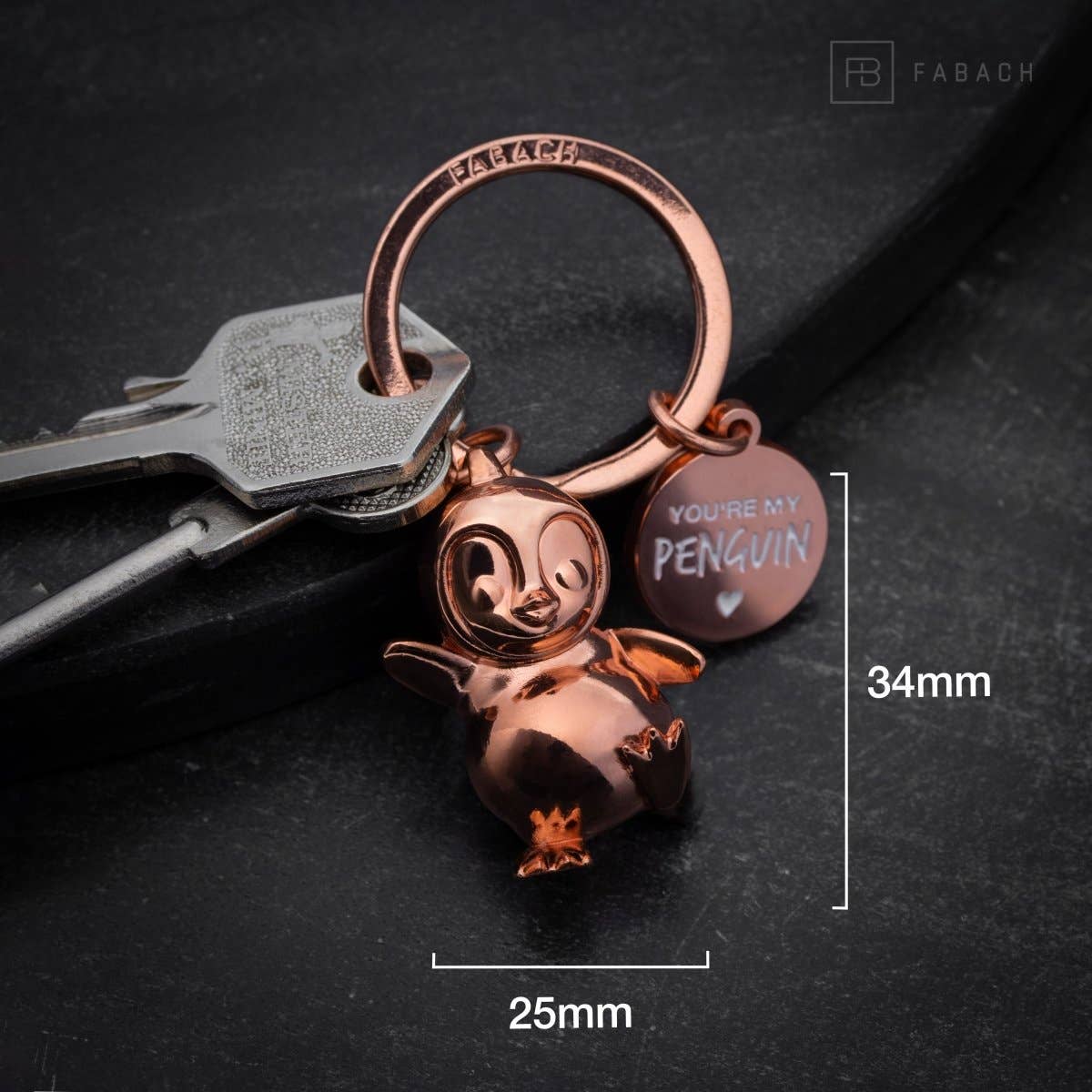 FABACH – Die Schlüsselanhänger-Schmiede - Wholesale Keychain - Unisex - “You're my penguin” penguin keychain “Breezy” with engraving - cute penguin lucky charm as a gift for partner7