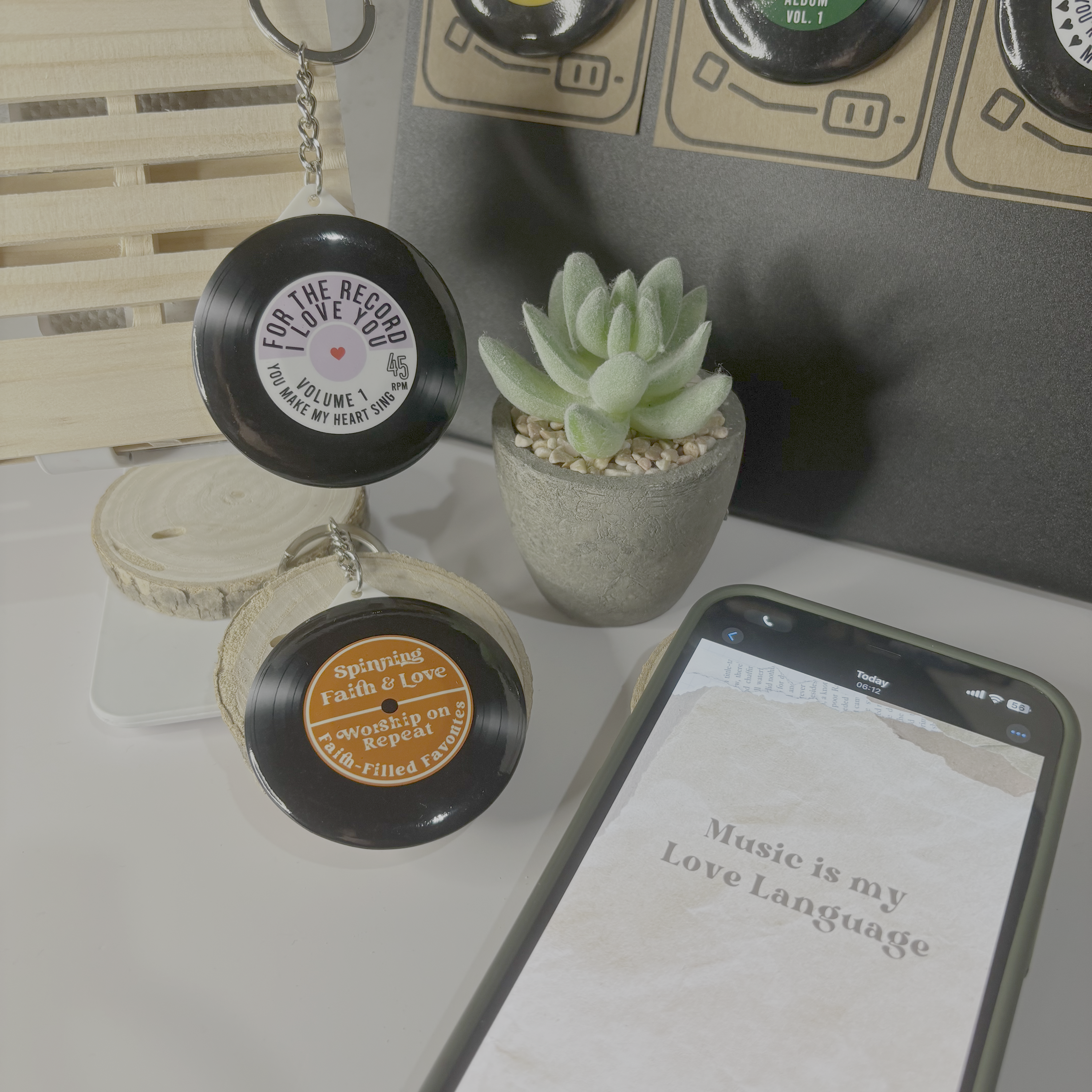 One Team Blessed - Wholesale Magnet - Tap and Play | Scannable Vinyl Record Magnets and Keychains8