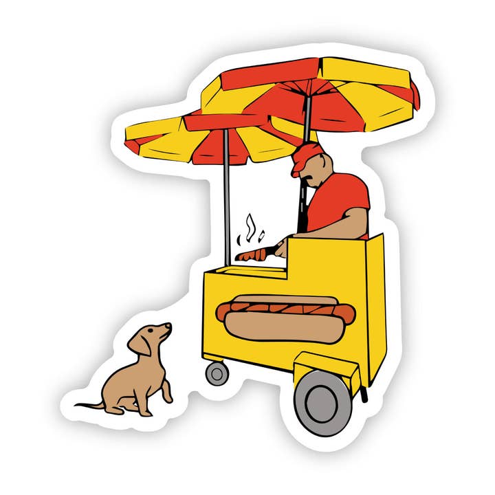 NY Hot Dog Stand Sticker for wholesale by Big Moods