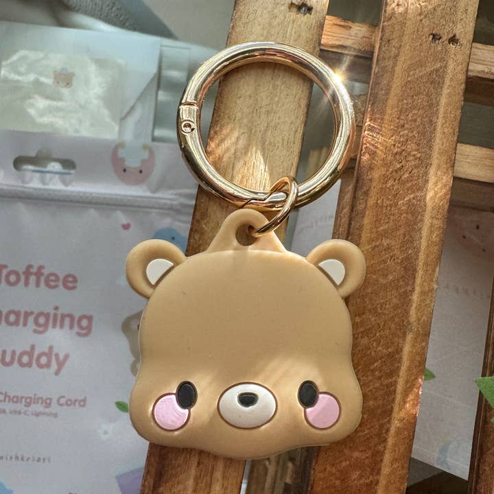 drawwithkristi - Wholesale AirTag Case - Cute Bear AirTag Case Keychain – Kawaii Silicone Animal0