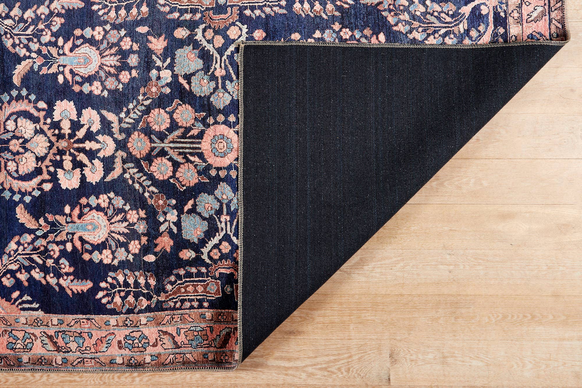 Bergen Floral Navy Area Rug for wholesale on Faire4