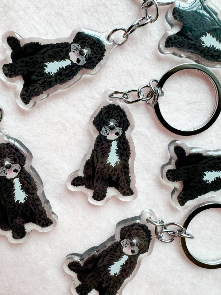 Portuguese Water Dog Keychain for wholesale by Our Cheery Corner