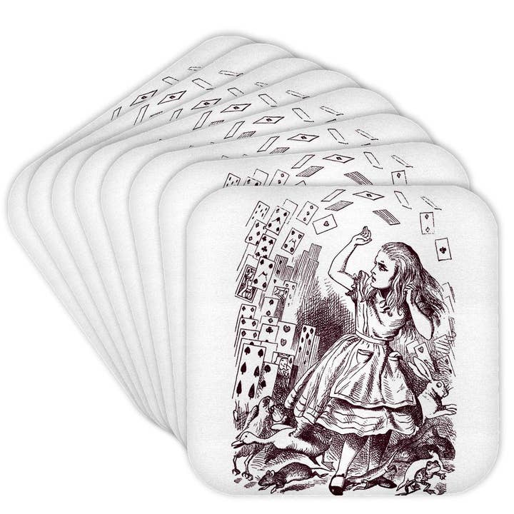 3dRose, Alice in Wonderland with Playing Cards, Coaster for wholesale by 3dRose