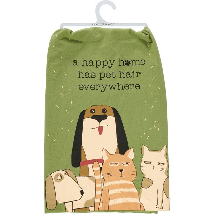 Primitives by Kathy - Wholesale Tea Towel - Happy Home Pet Hair Kitchen Towel