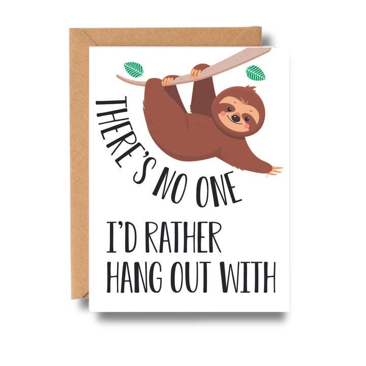 Hang Out - Sloth Card for wholesale by Talitharise