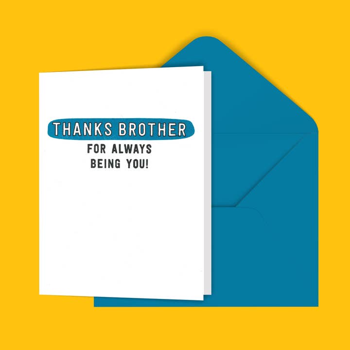 Danke Bruder, dass du immer du bist Karte für den Großhandel von Black River Letterpress & Paper Co.