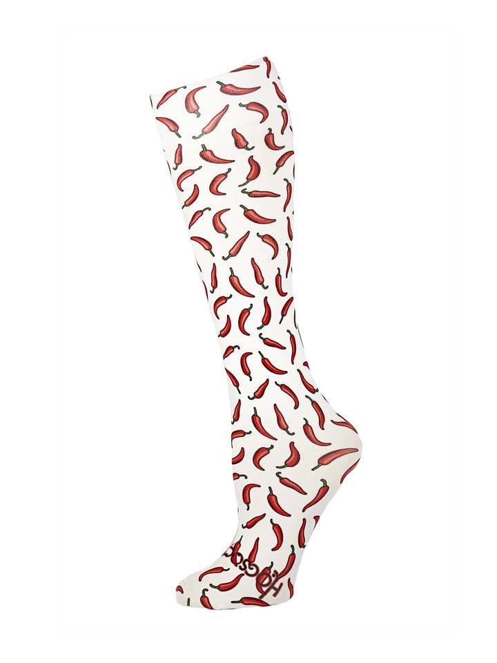 Chili Peppers Athletic Socks for wholesale by Hocsocx, Inc.