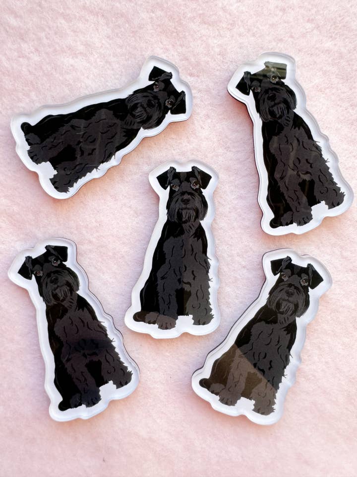Schnauzer (black), Giant Schnauzer Magnet for wholesale by Our Cheery Corner