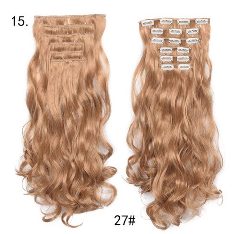 VIGOR - Wholesale Hair Extensions - Long Curly Wavy Hair 16 Clip In Hair Extension10
