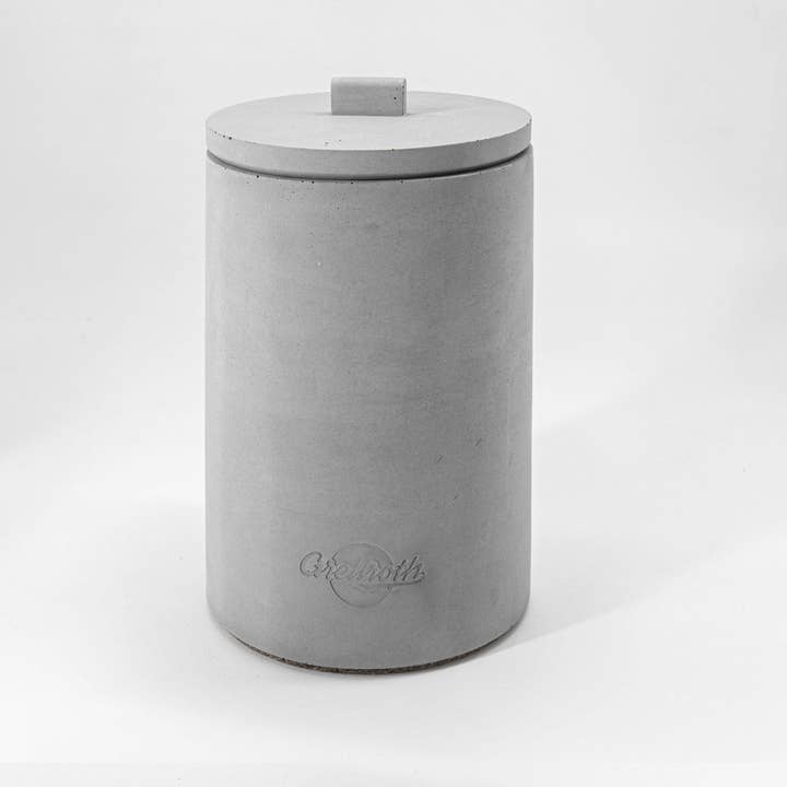 Grellroth Produktdesign - Vente Pot pour plante d'intérieur - Foyer d'intérieur en béton « Light » hauteur 170 avec couvercle en béton