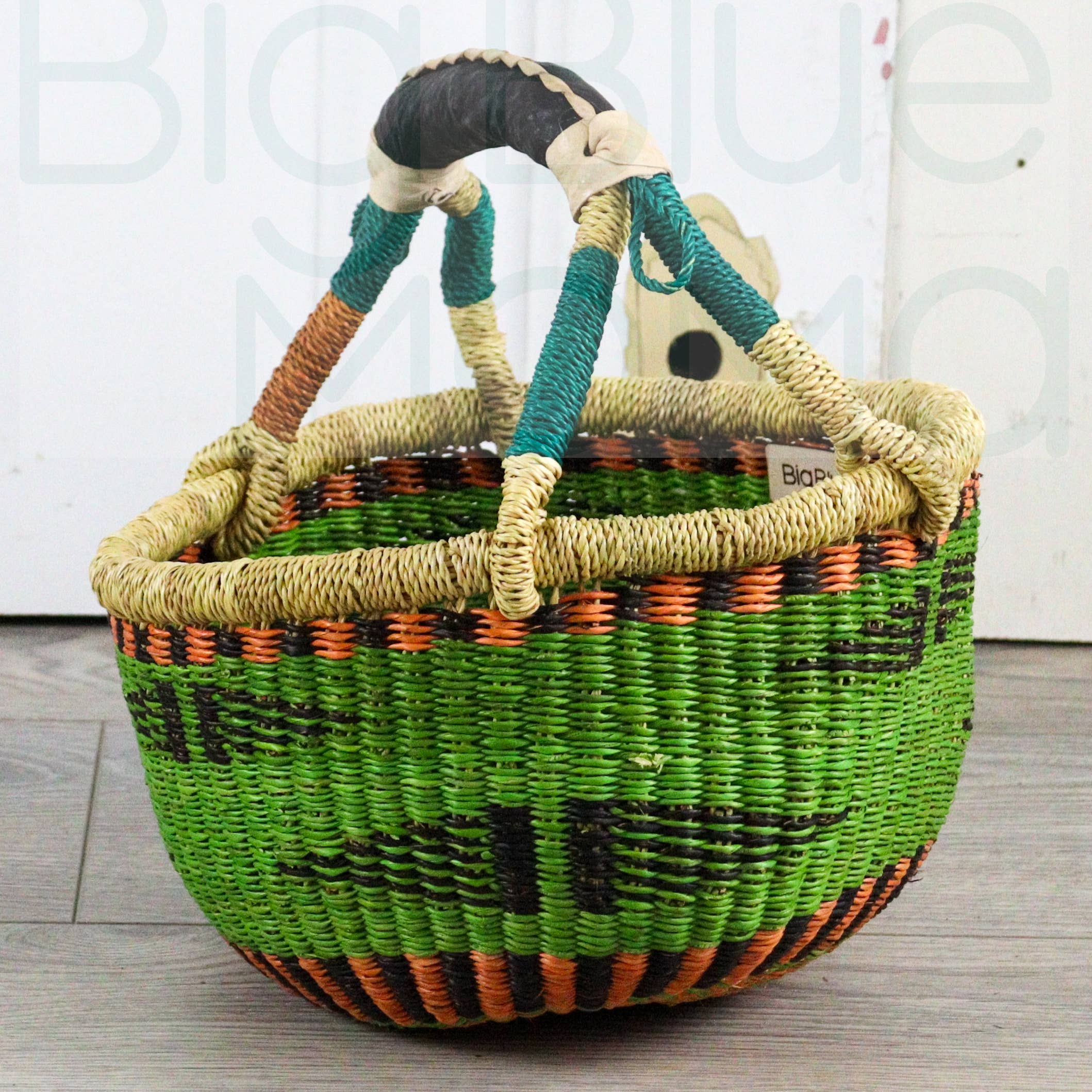 Big Blue Moma - Wholesale Basket - Round Small - Traditional Palette10