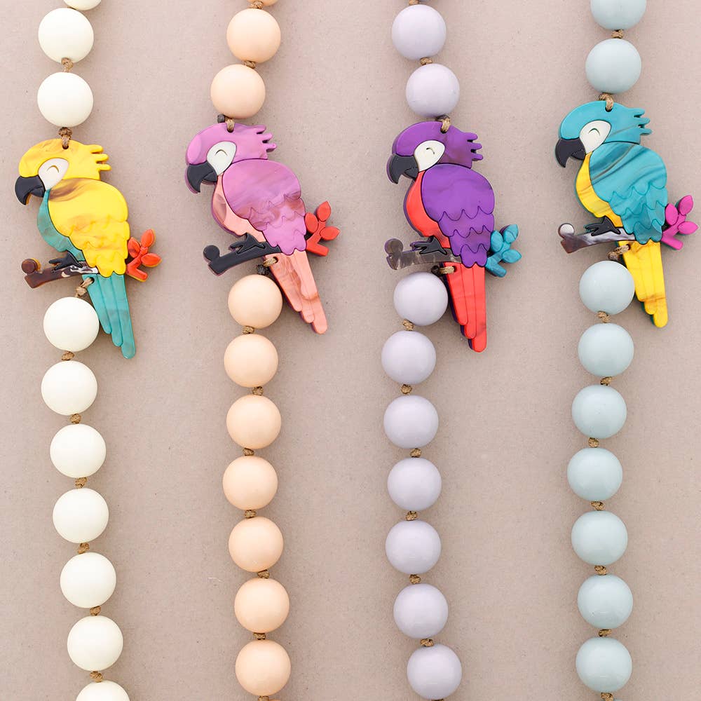 Sonata – wholesale Beaded bracelet – Triple Bird Resin Ball Necklace1