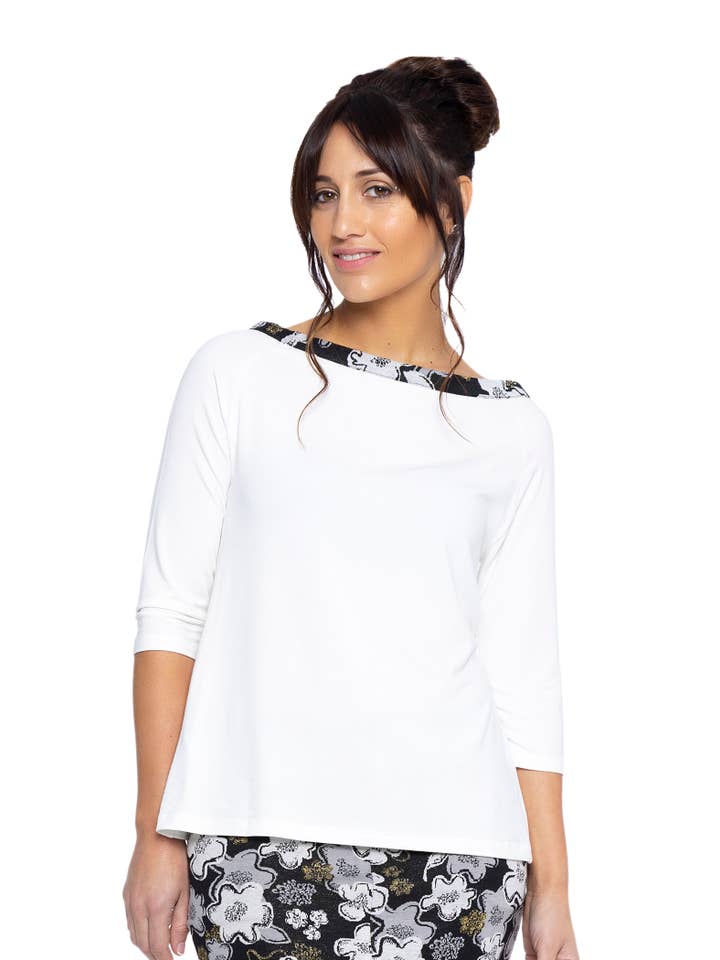 Mamatayoe - Venta al por mayor Blusa - Mujer - Blusa blanca manga francesa. Atrezzo Blouse S-XXL