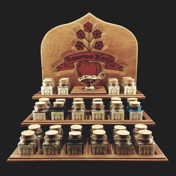 Rosarium Blends - Wholesale Retailer Display - Beauty & Wellness - Ritual Incense Display (2 sizes - Display w/ Incense Filled)