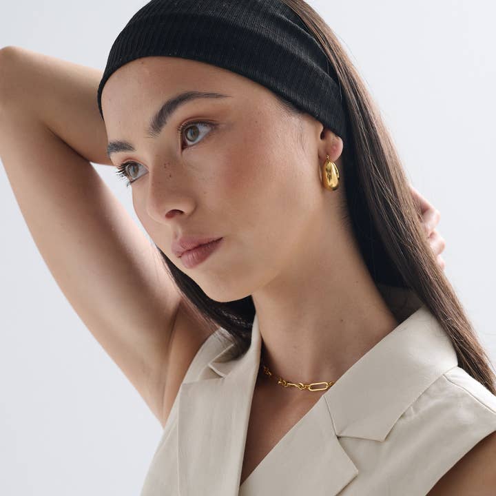 Angels Whisper Accessories - Wholesale Fashion Headband - Women's - Solid Basic Ribbed Headband - Black5