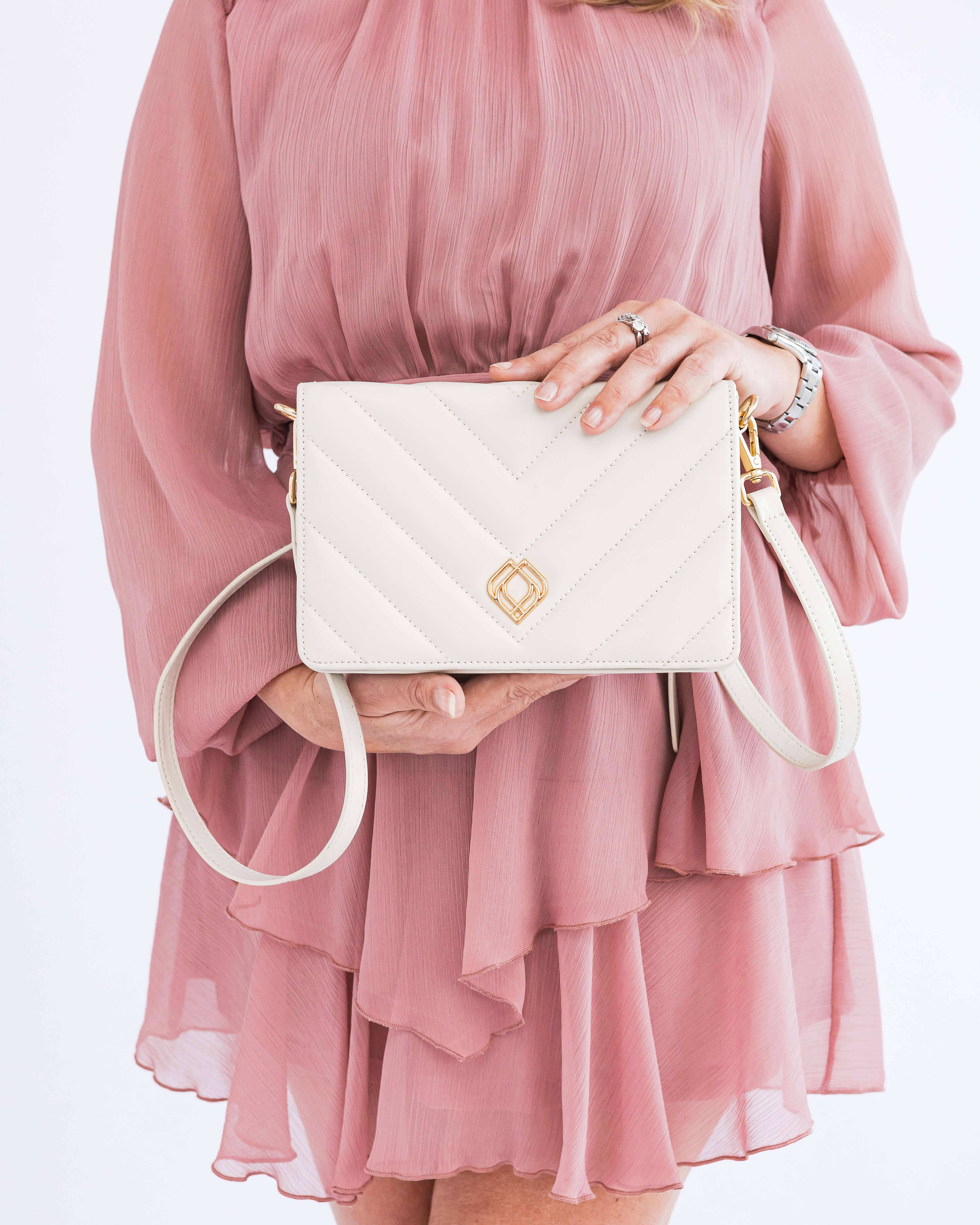 Trashious - Wholesale Clutch Bag - Women's - Clutch Diva Apple Leather Off White2