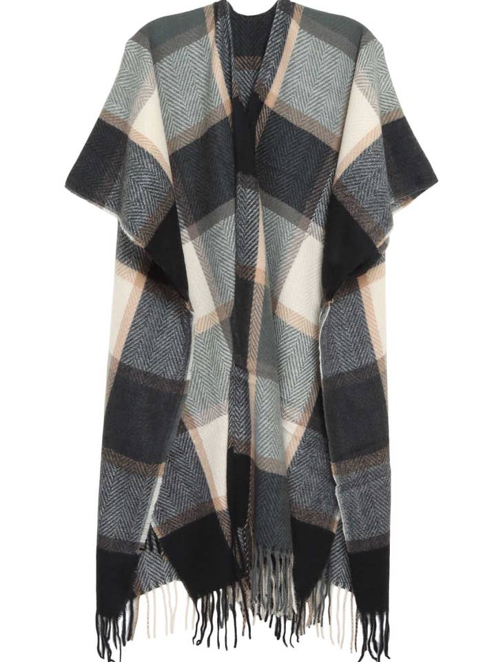 Chevron Padrão Check Ruana 369 por atacado de anbfashion