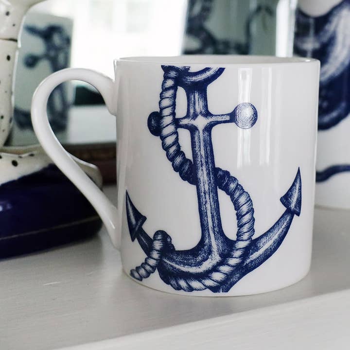 Cream Cornwall - Wholesale Coffee Mug - Bone China Anchor Mug0
