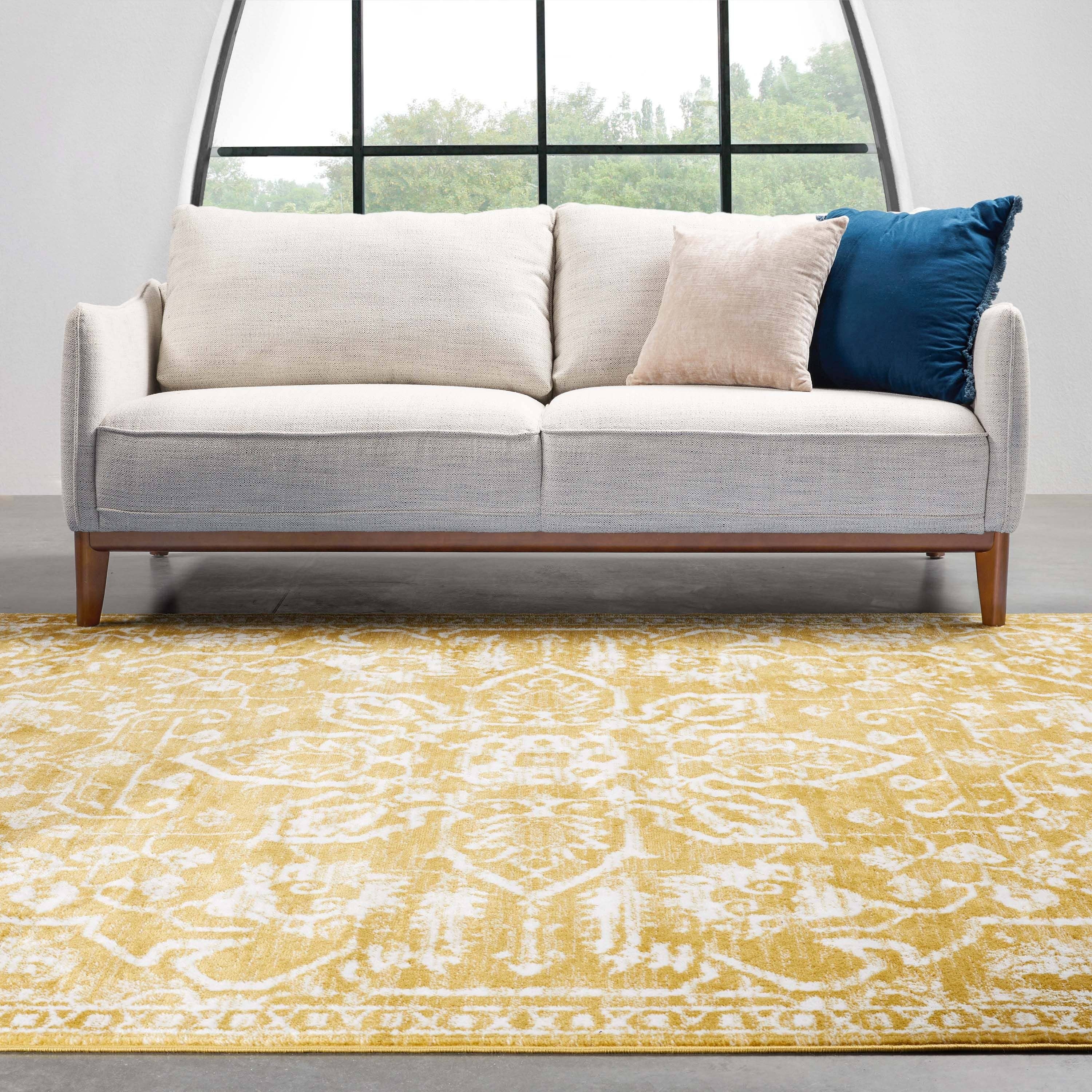 Well Woven - Wholesale Area Rug - Disa Vintage Medallion Gold Soft Rug By Chill Rugs6