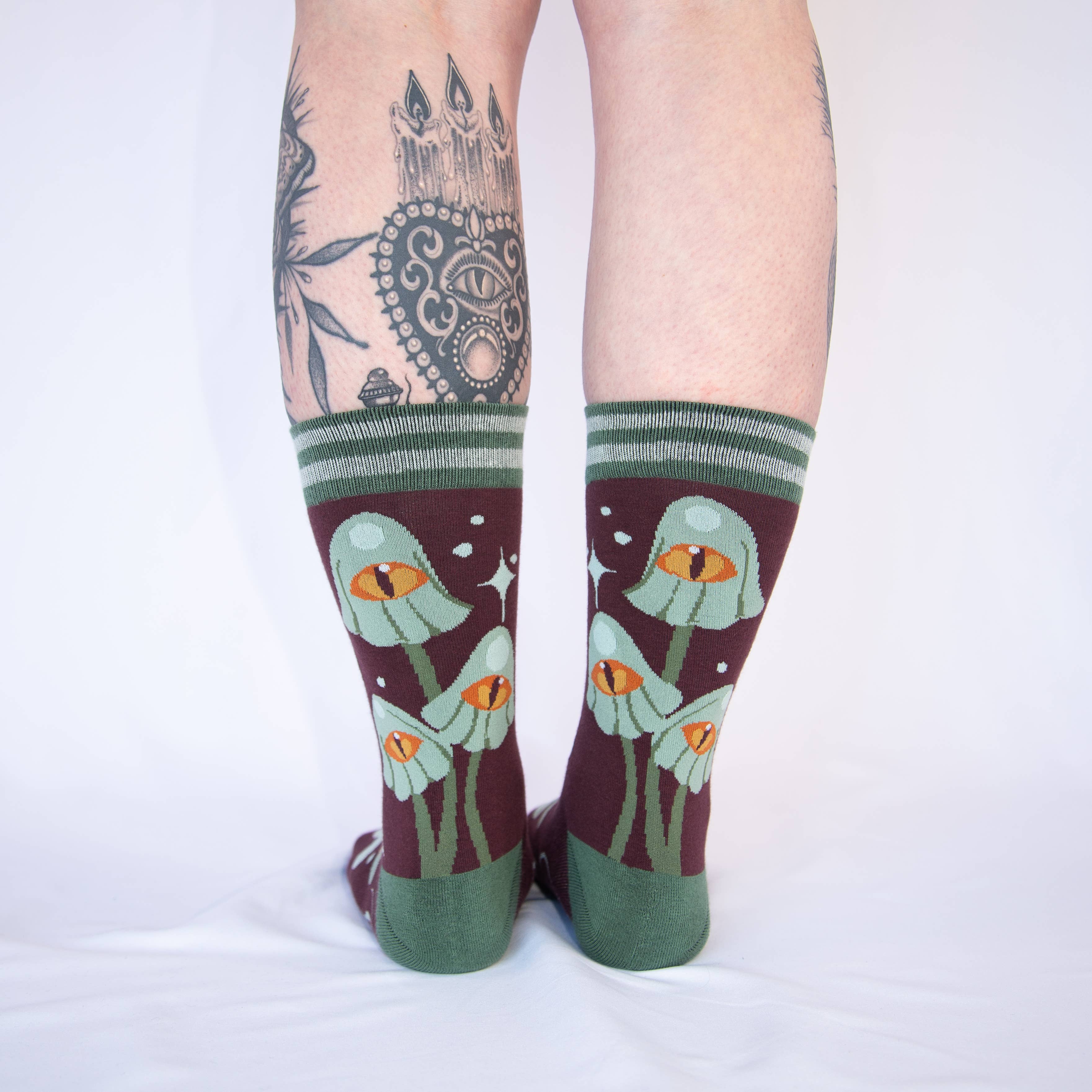 FootClothes LLC - Wholesale Socks - Unisex - Mystic Mushrooms Crew Socks17