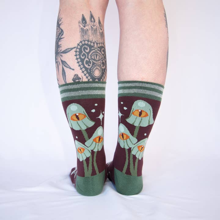 FootClothes LLC - Wholesale Socks - Unisex - Mystic Mushrooms Crew Socks17