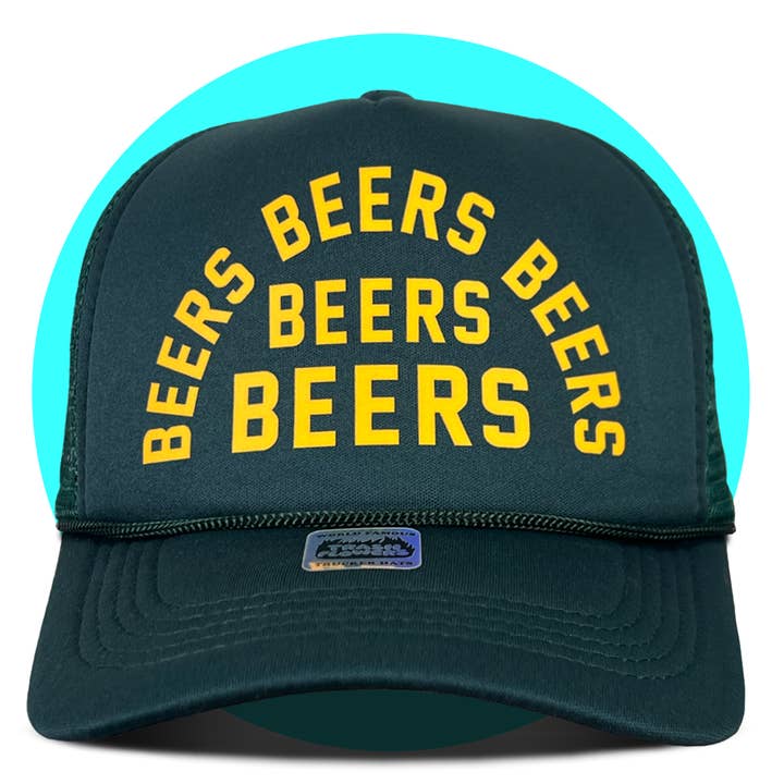 Trash Flowers Trucker Hats - Wholesale Trucker hat – Unisex - Beers Beers Beers Trucker Hat