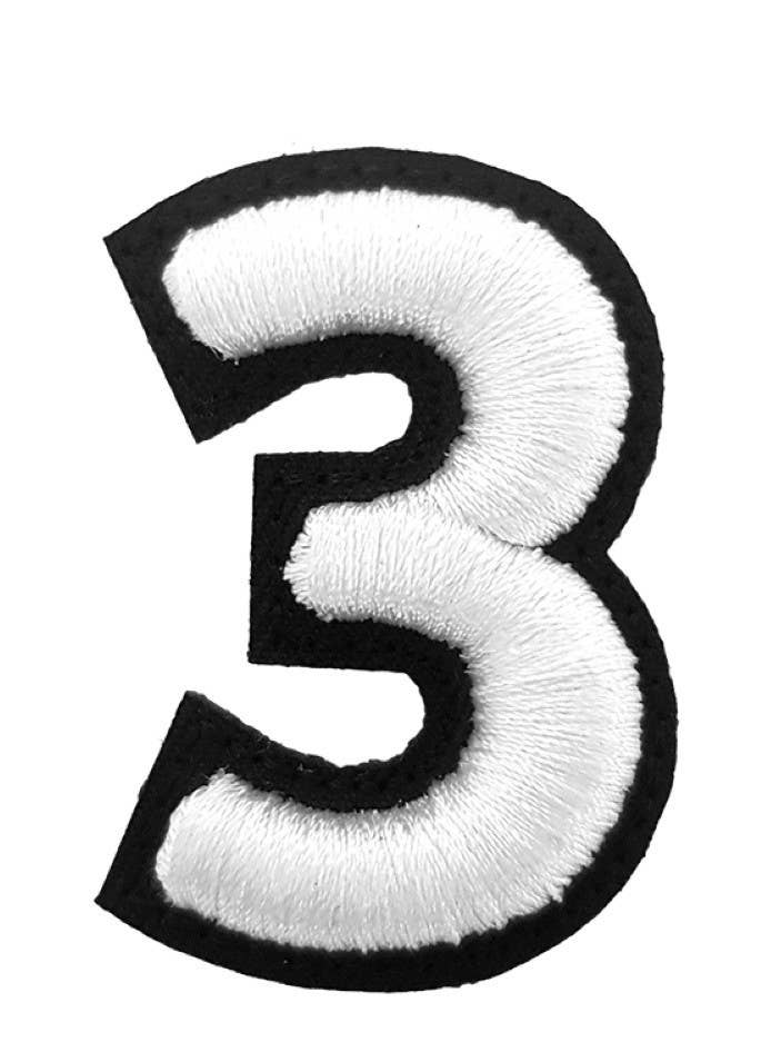 White number 3 for wholesale by Missive Paris