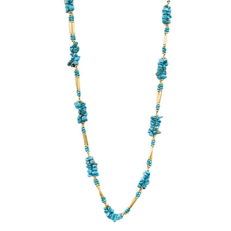 AMORINO SRL - Wholesale Beaded/Pearl Necklace - LONG NECKLACE WITH CRYSTALS AND STONES - HZM24144A8636