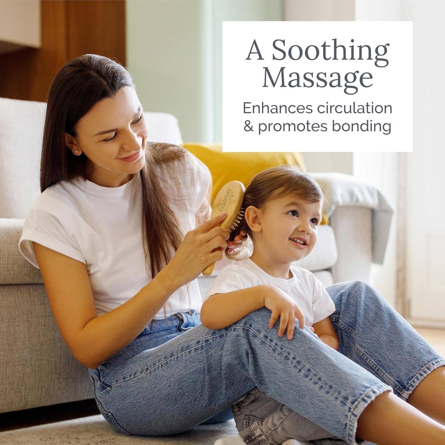 Natemia - Wholesale Hair Brush/Comb - Kids & Baby - Wooden Baby Hair Brush Set (3 Piece)2