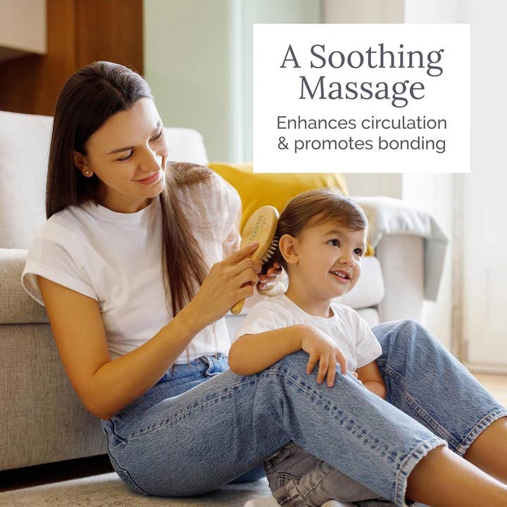 Natemia - Wholesale Hair Brush/Comb - Kids & Baby - Wooden Baby Hair Brush Set (3 Piece)2