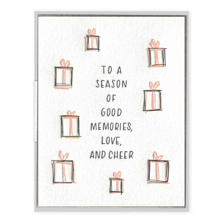 INK MEETS PAPER - Wholesale Season's Greetings Card - Season's Greetings Letterpress Christmas Card Warm Wishes1