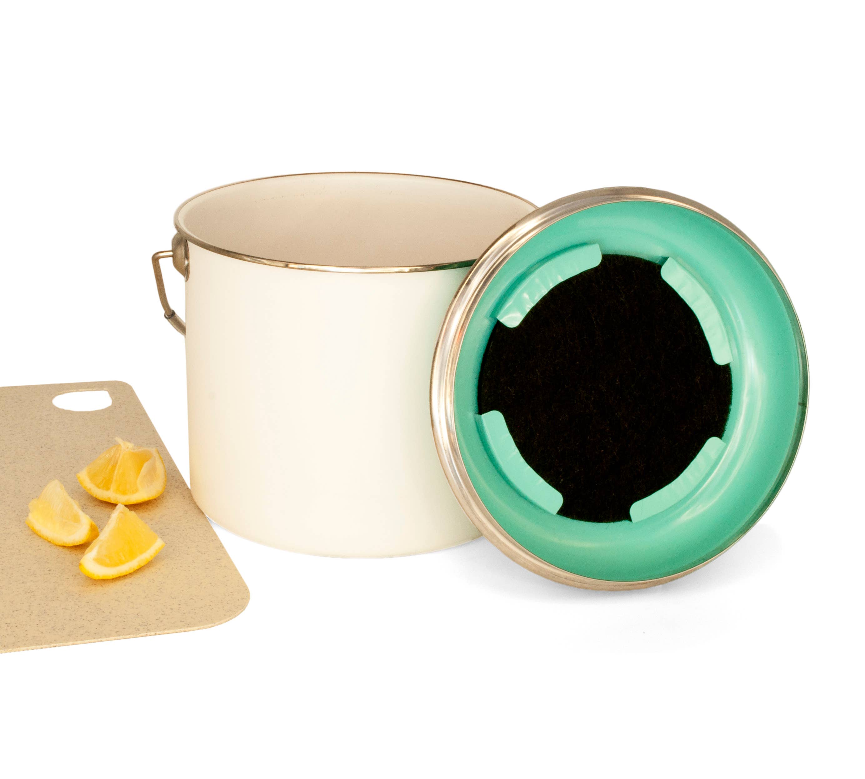 KITCHEN BASICS Compost Bin 8.5x7" 5.2Q Blue for wholesale on Faire4