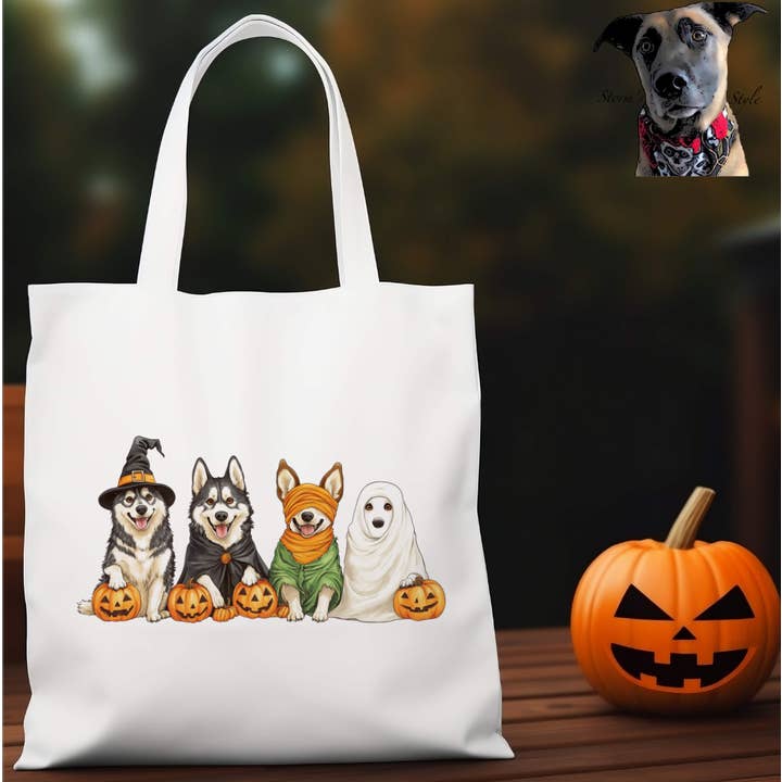 Storms Style - Wholesale Tote Bag - Unisex - Halloween Dog Tote Bag - 30 breeds27