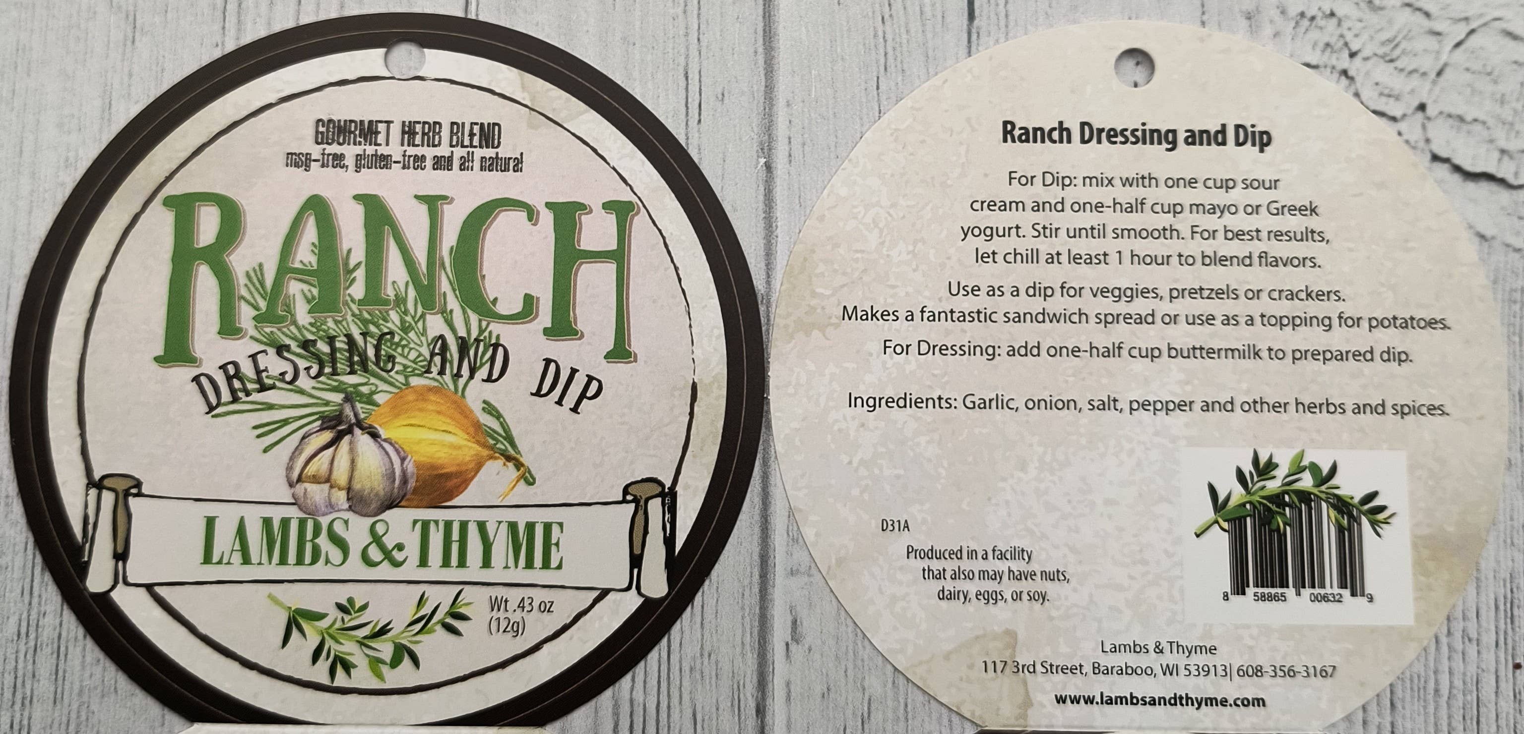 Lambs & Thyme - Wholesale Dip - Ranch Dip - Dozen2