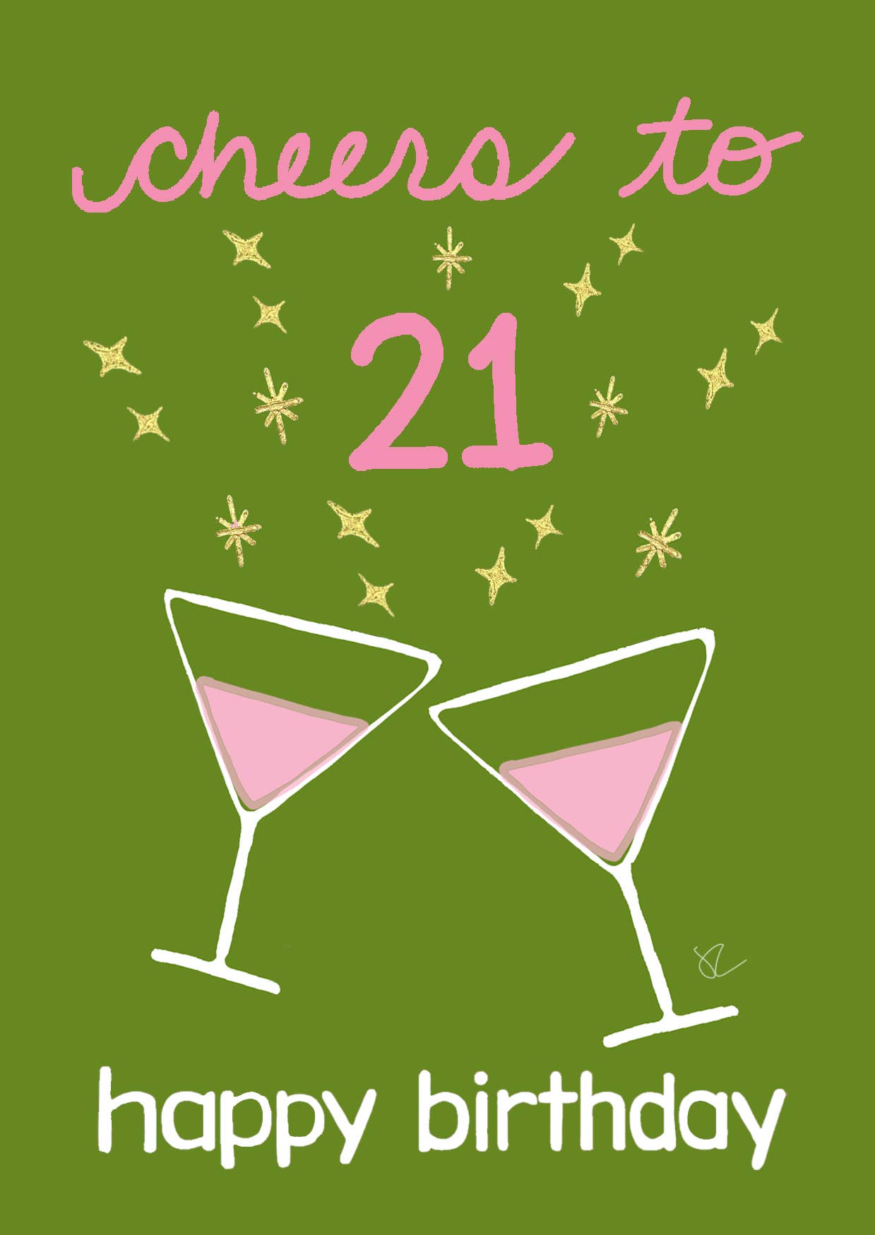 Citrus Daisy – Engroshandel Fødselsdagskort – 21 Skål Fødselsdag3