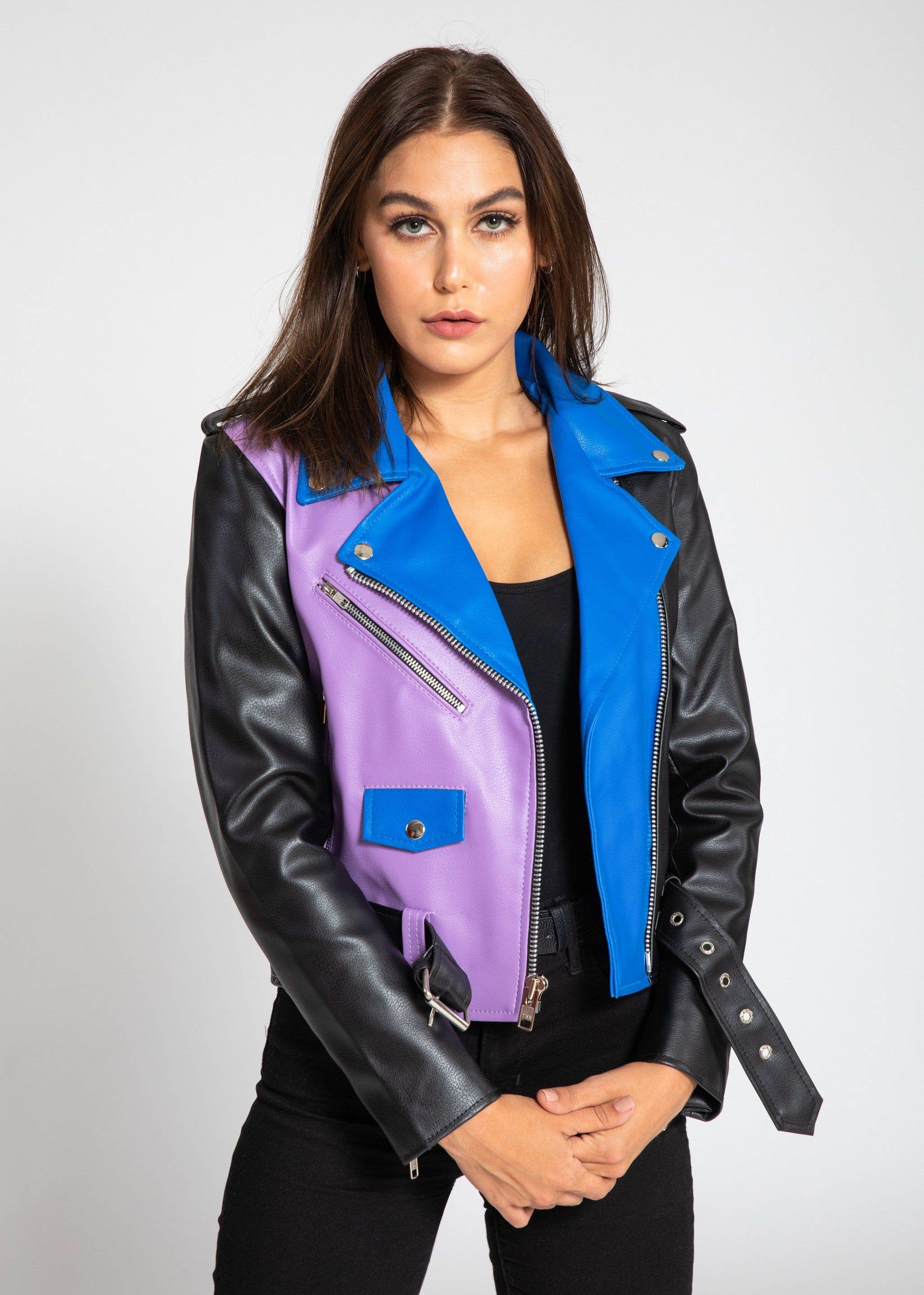 fiction tokyo ❤︎ Faux Leather Blouson Faux Leather Blouson, Black