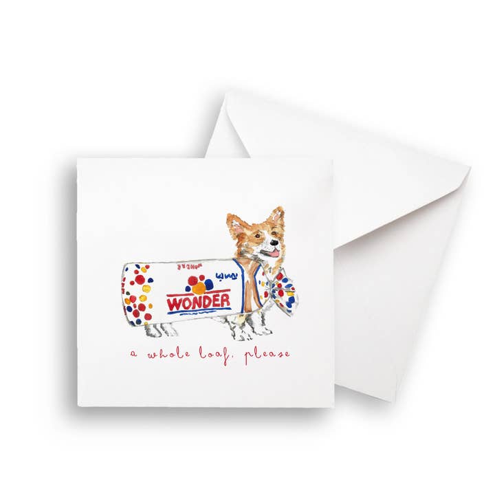 French Graffiti - Wholesale Tea Towel - Loaf of Bread Corgi