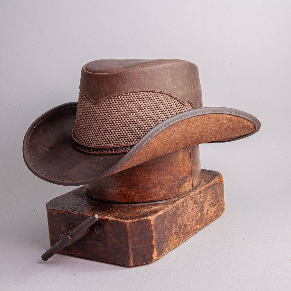 American Hat Makers - Wholesale Cowboy Hat - Unisex - Lightweight Leather Western Hat - Style Durango16