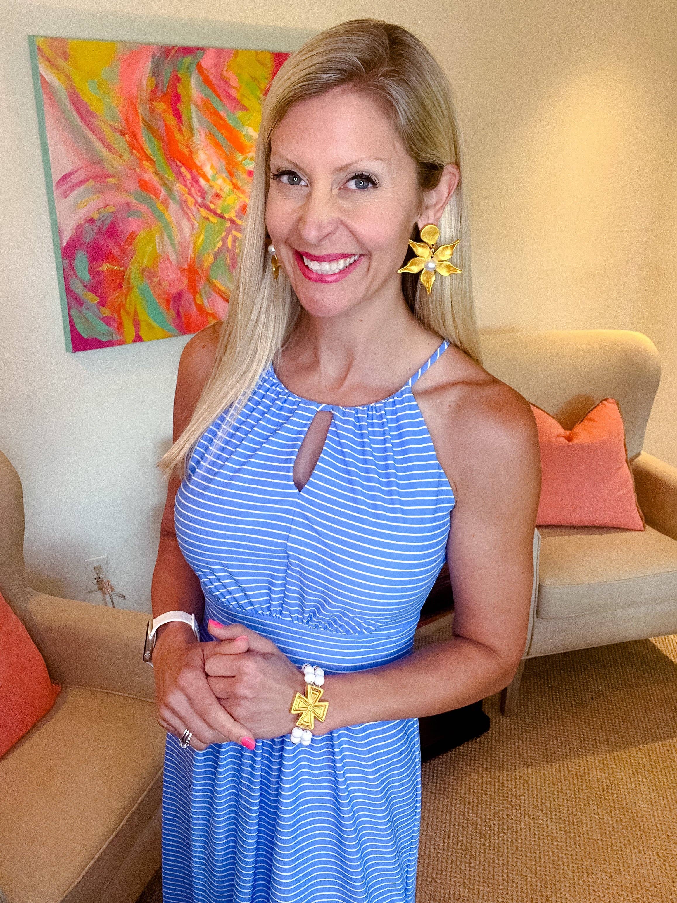 Hidden Truth Jewelry - Wholesale Dangle Earrings - Stargazer Lily & Pearl Dangles10