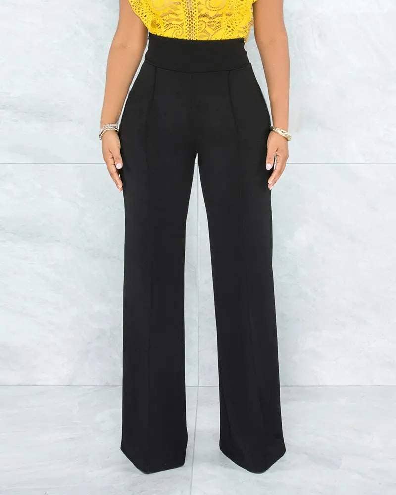 Flarix - Vente Pantalon – femme - pantalon droit taille haute7